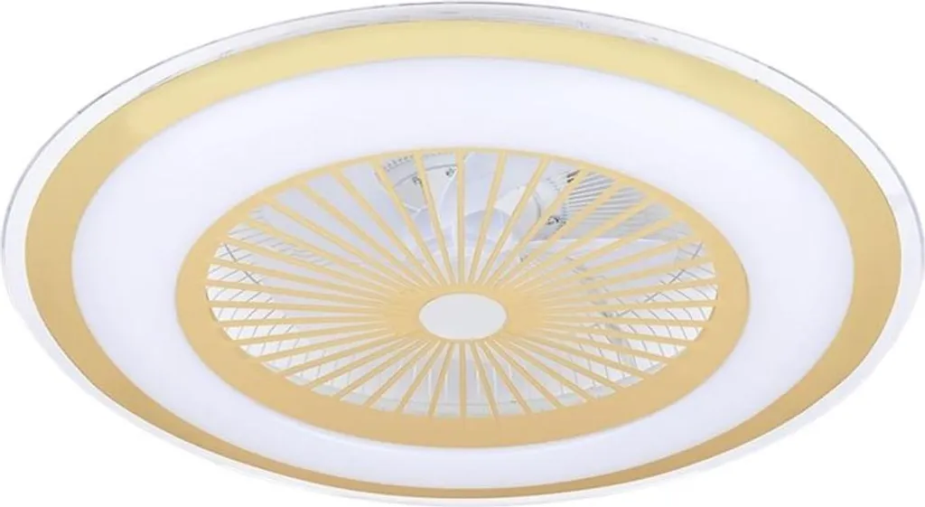 Ventilateur de plafond doré 48W avec LED variable et télécommande