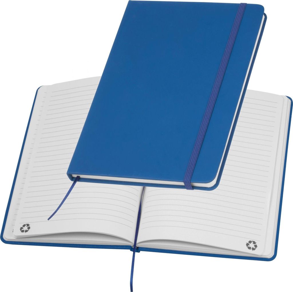 Notizbuch / DIN A5 / Umschlag aus Polyurethan/ 160 linierte Seiten / Farbe: blau