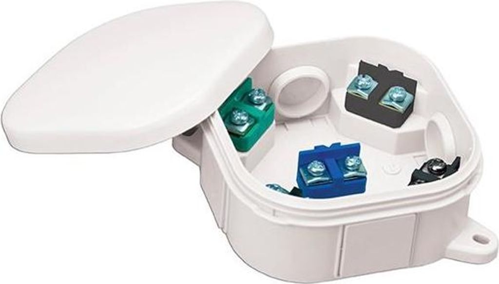 Abzweigdose Verteilerdose IP54 weiß 92x92x44 Aufputz Produktbild 