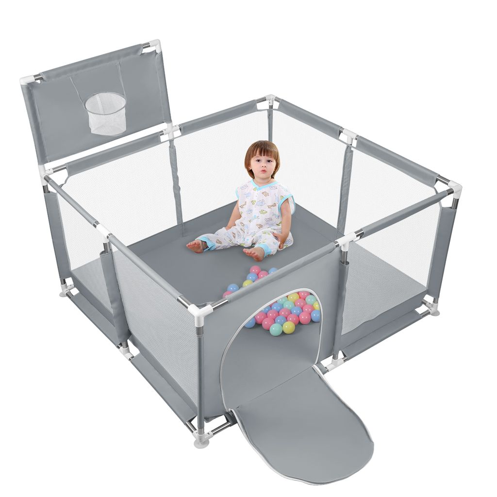 126x126cm Laufstall Baby Faltbar,Krabbelgitter mit Produktbild 