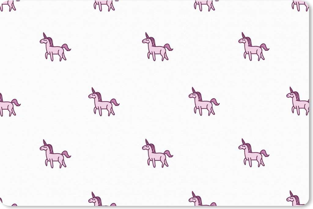 MuchoWow Schreibtischunterlage Mädchen - Einhorn - Rosa - Muster - Mädchen - Kind - Kinder 60x40 cm - XXL Mauspad - Großes Mauspad
