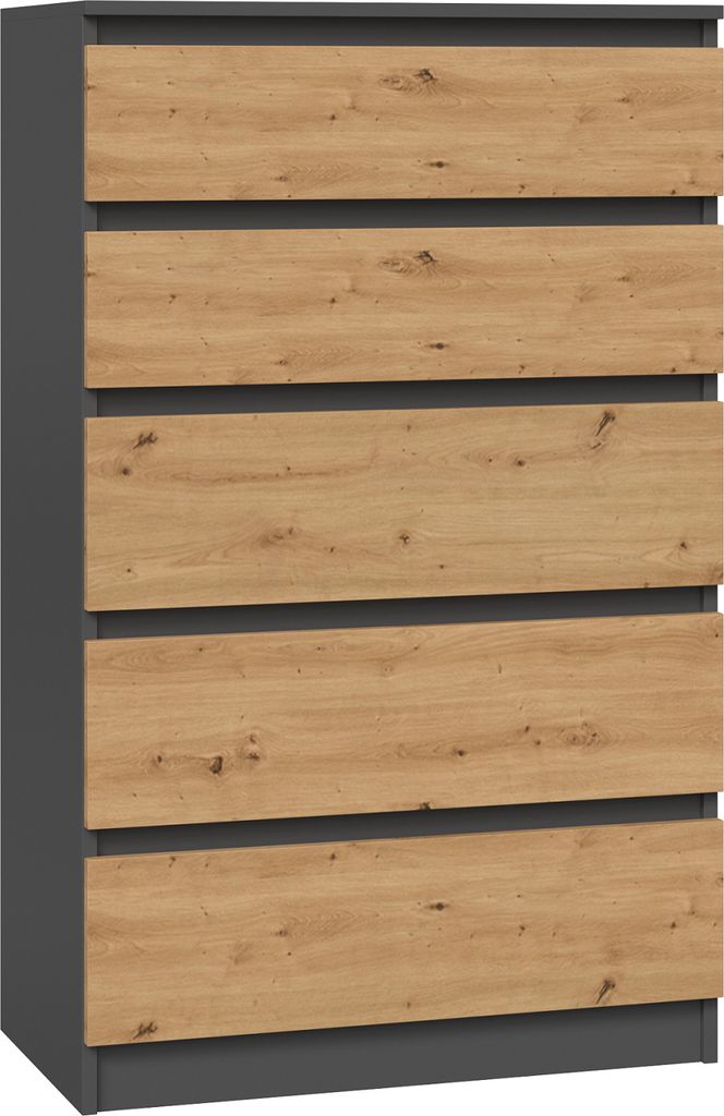 Komoda M5 70x40x112 cm antracyt/artisan Obrázek produktu 
