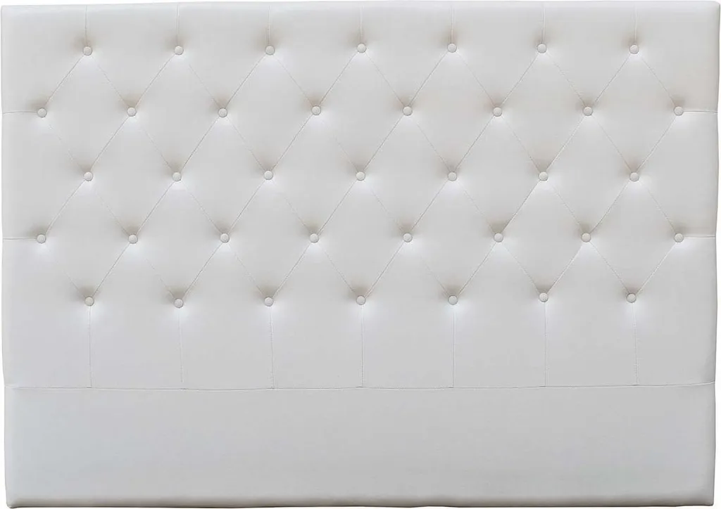 Tête de lit capitonnée Déco 169 cm Blanc en PVC pour un lit King Size