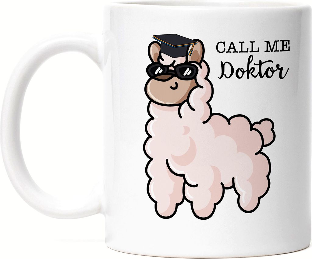 Call Me Doktor Tasse Alpaka Lama Geschenkidee Promotion Abschluss Studium