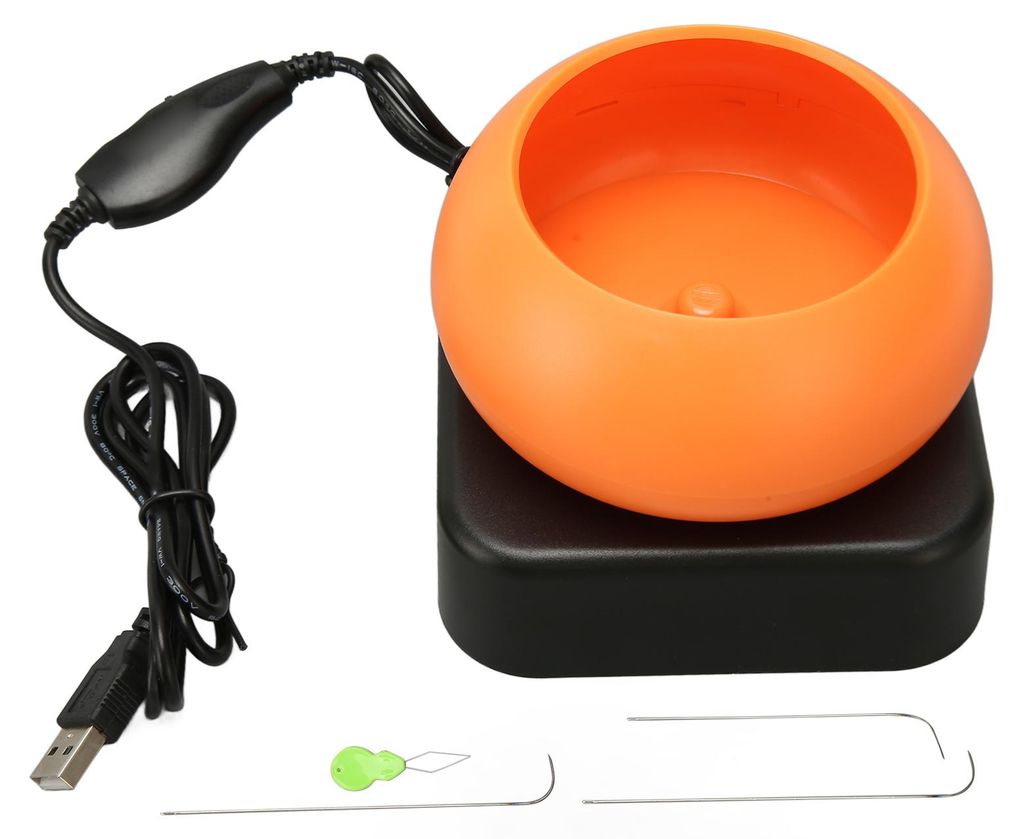 Elektrischer Perlenspinner für die Schmuckherstellung, einstellbare Geschwindigkeit, USB-Stromversorgung, Vorwärts- und Rückwärtssteuerung, orange