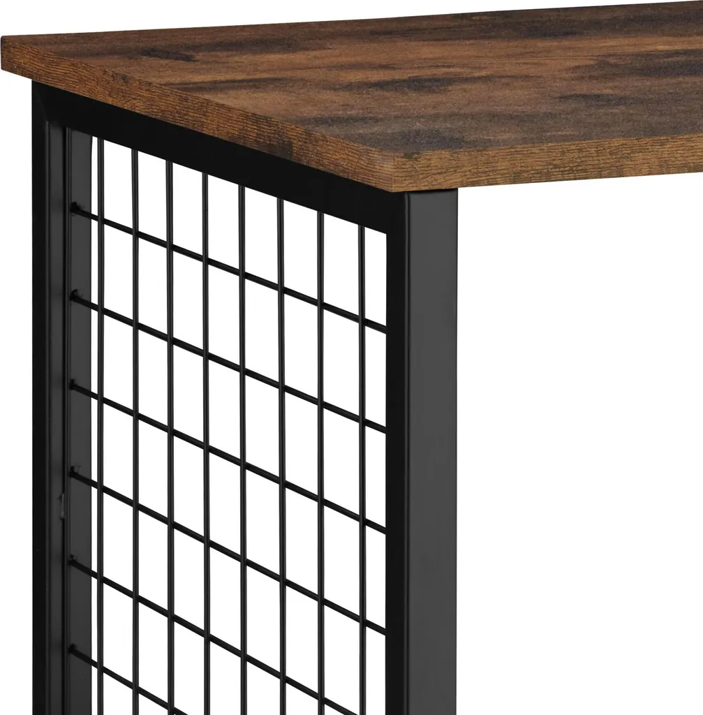 Bout de canapé industriel Gary 40cm, petite table basse bois rustique - 8