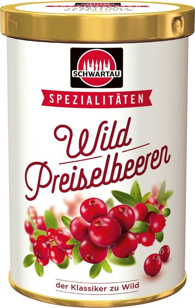Schwartau Spezialitäten Wildpreiselbeeren, 330g (MHD: Produktbild 