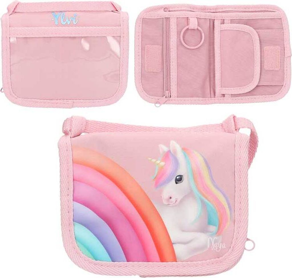 Depesche Ylvi Umhängetasche rosa Einhorn für Kinder - niedliches Accessoire