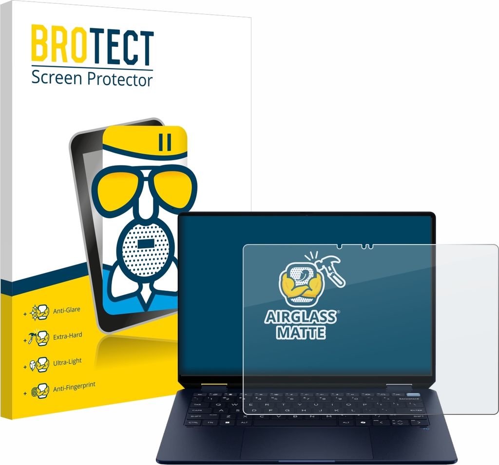 BROTECT Entspiegelungs Schutzglas für HP OmniBook Ultra Flip 14-fh Schutzfolie Panzer Folie Glas Display Schutz matt