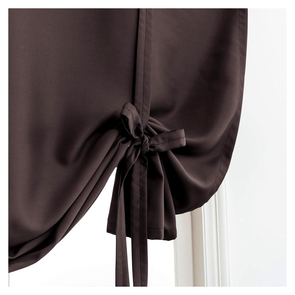 Dunkelbrauner Verdunkelungsvorhang, Raffvorhang mit Stangentasche, Küchen- und Badezimmervorhang, Fenstervolant, 102 x 160 cm, für die Fensterdek...