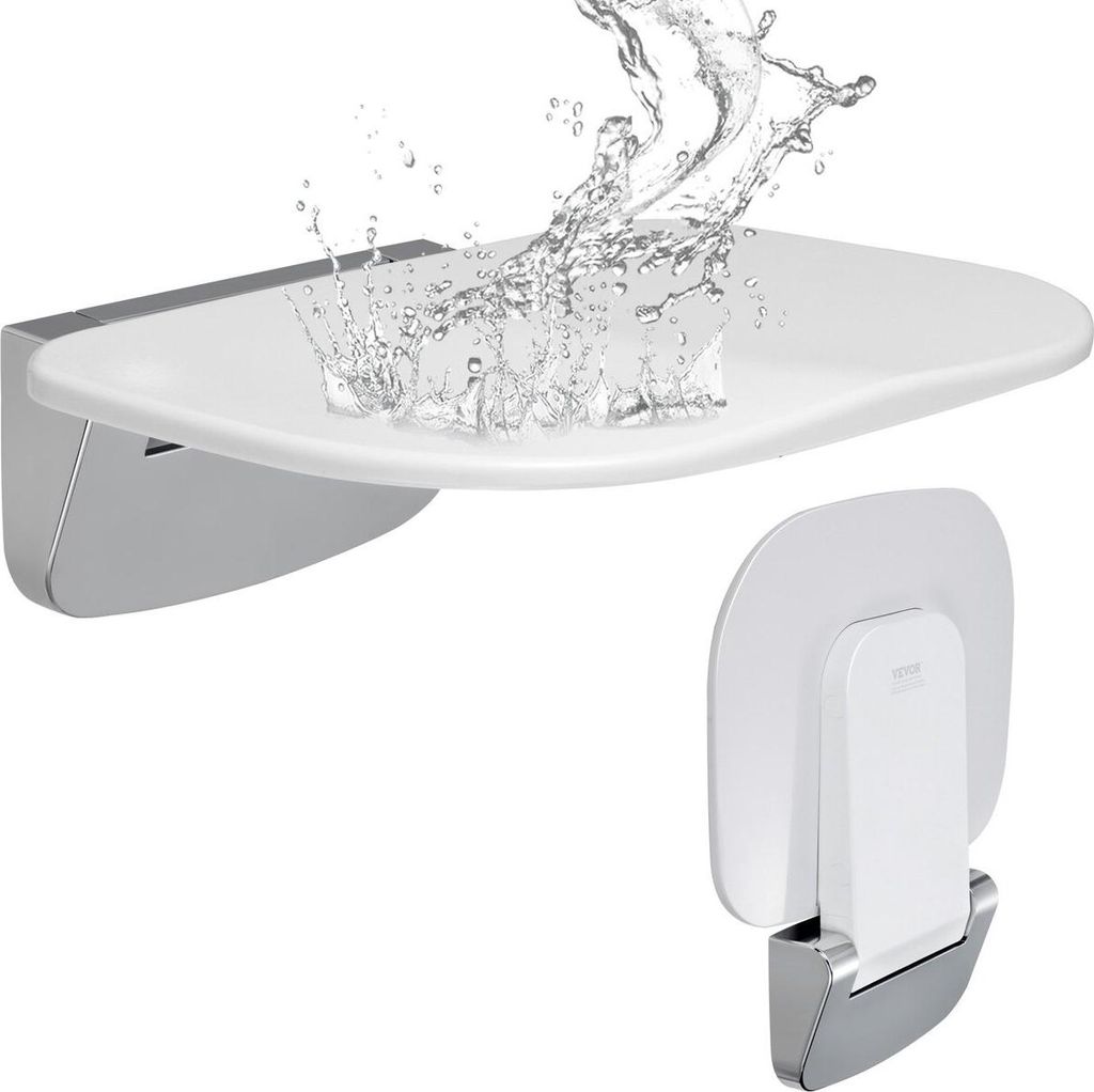 Folding Shower Seat 13.6'' x 12.8'' Wall Mounted Shower Bench 450 lbs