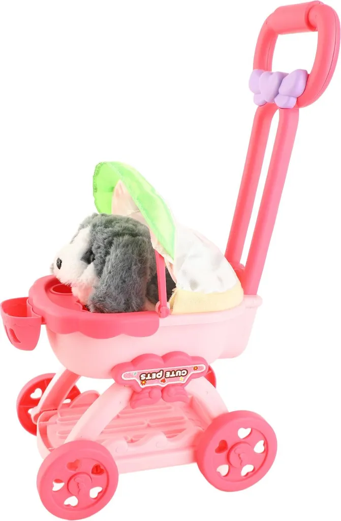 Poussette jouet solide pour peluche de husky - Solution anti-ennui