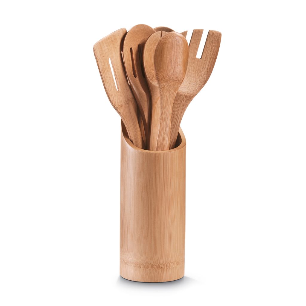 Zeller Porte-ustensiles de cuisine, 7 pcs., Bamboo Ø9x33 Image du produit 