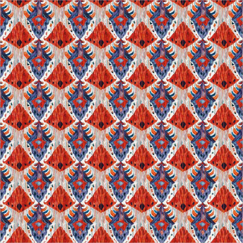 Fototapete Muster - Vliestapete - Bildtapete UV-beständig Design rot Orientalisch Wandtapete geruchsfrei