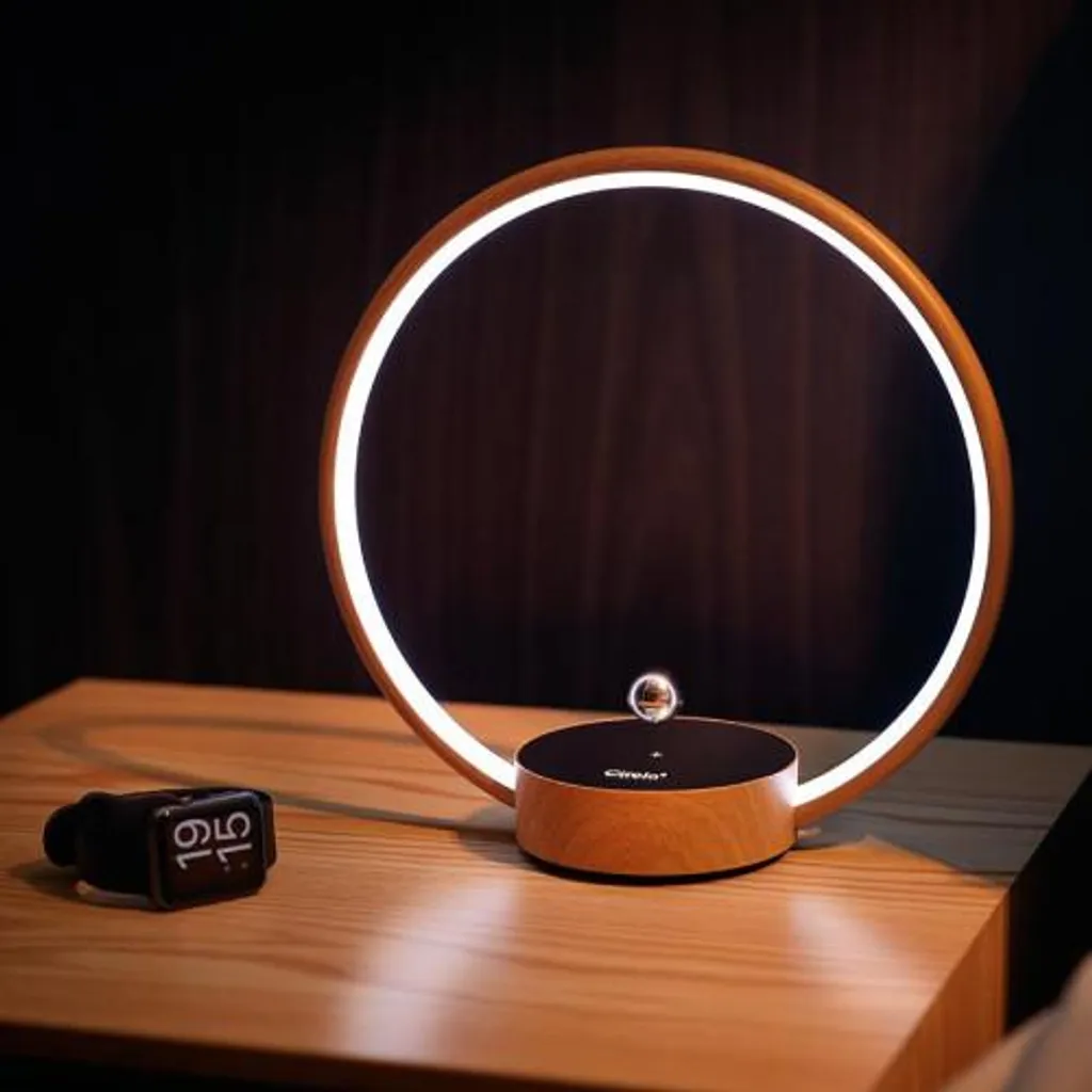 Lampe design CIRCLO bois à lévitation - Éclairage LED flottant unique