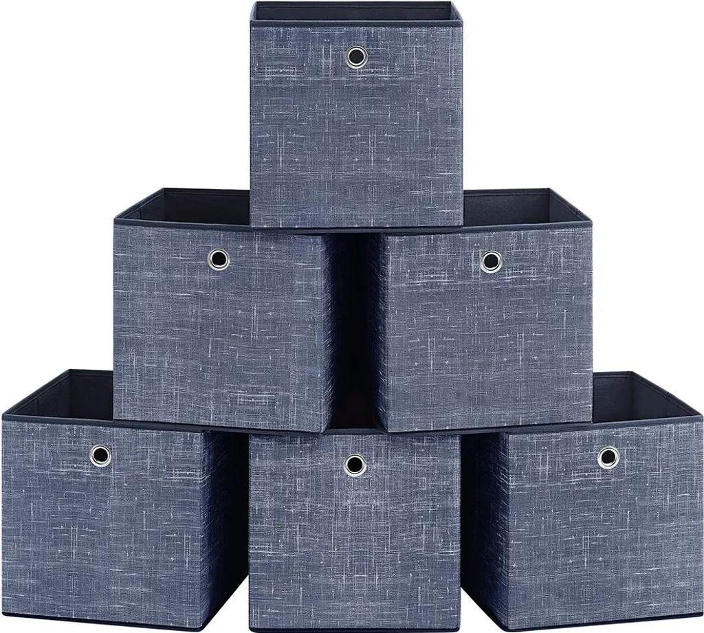 Organisateurs de tiroir bleu brouillard, lot de 6 boîtes de rangement