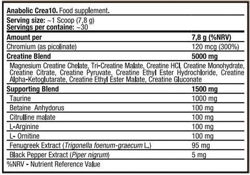 Kevin Levrone Anabolic Crea10 - 234g-Dose Lemon Lime Produktbild 2
