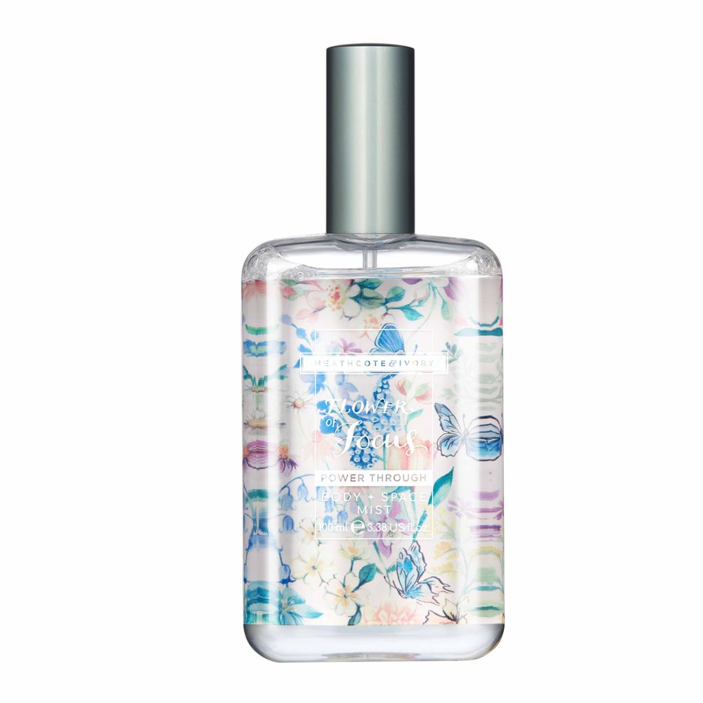 Heathcote & Ivory Körper- und Raumspray Flower of Focus 100 ml Körper- und Innenspray mit dem Duft von Orange, Lavendel und Rosmarin