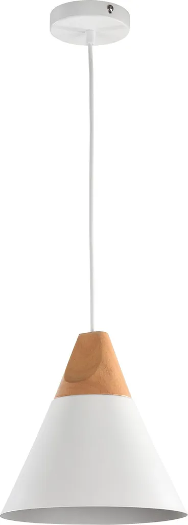 Suspension Salle à Manger Maytoni BICONES - Bois/Blanc E27 pour Cuisine Chic