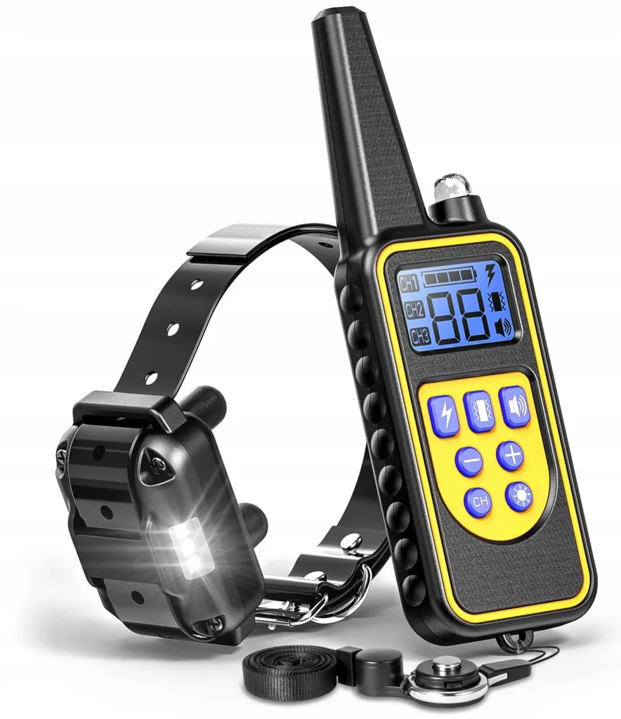 Collier d'éducation pour chien avec télécommande portée 800m et LED OMNA
