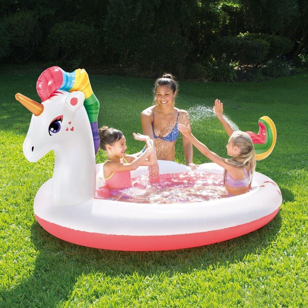 Summer Waves Planschbecken Einhorn 256 x 155 x 102 cm Produktbild 