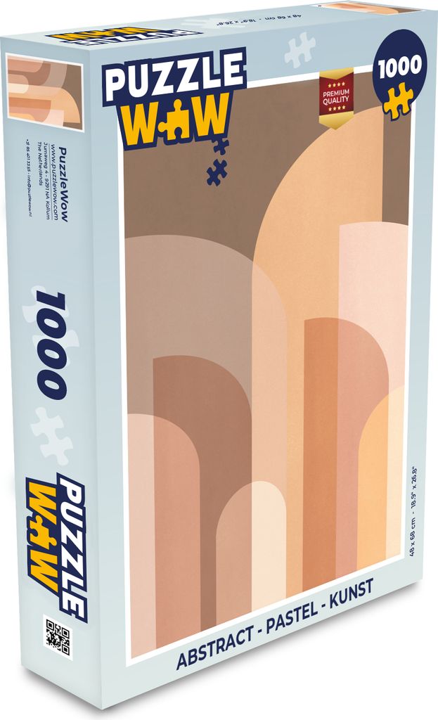 MuchoWow Puzzle 1000 Teile Abstrakt - Pastell - Kunst - Spielzeug - Alt und Jung - Spiele - Puzzeln