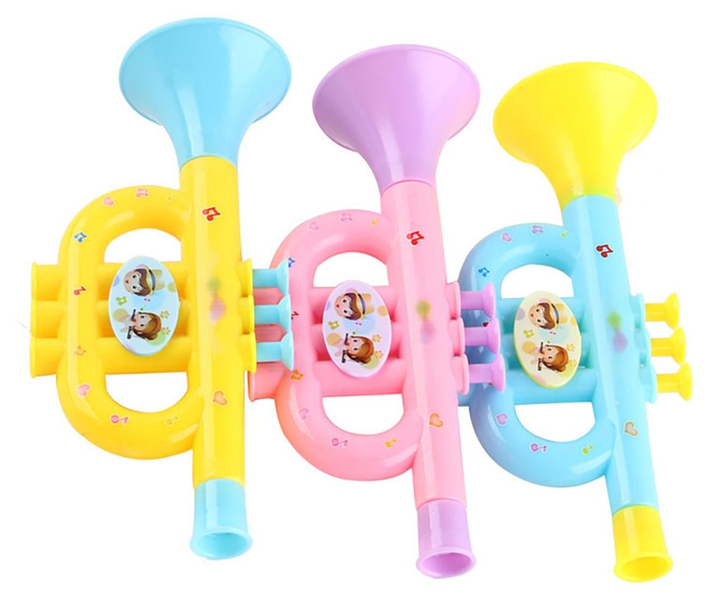 Kinder Trompete Spielzeug Kleines Horn Geräuschhersteller Kunststoff Cartoon Früherziehung Musikinstrument