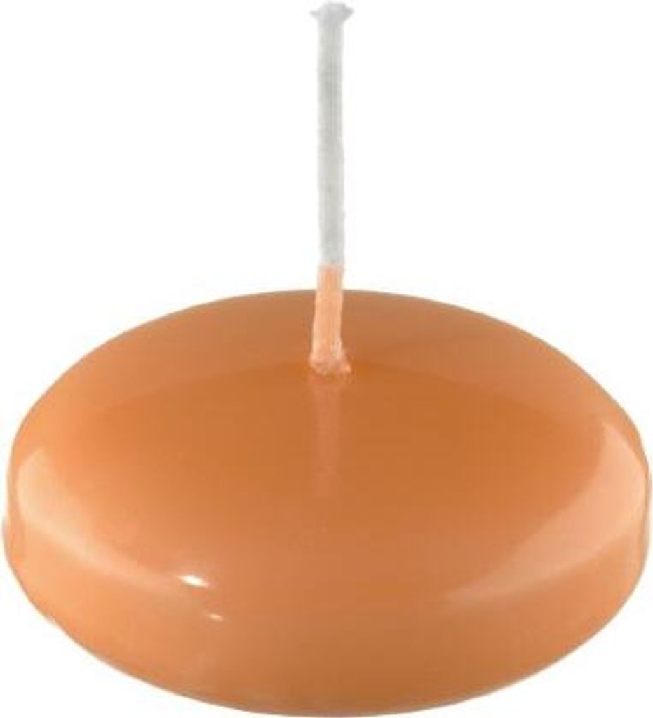 Schwimmkerzen Lachs 26 x Ø 42 mm, 8 Stück