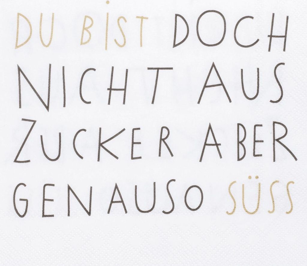 Cocktailserviette "Nicht aus Zucker" Produktbild 
