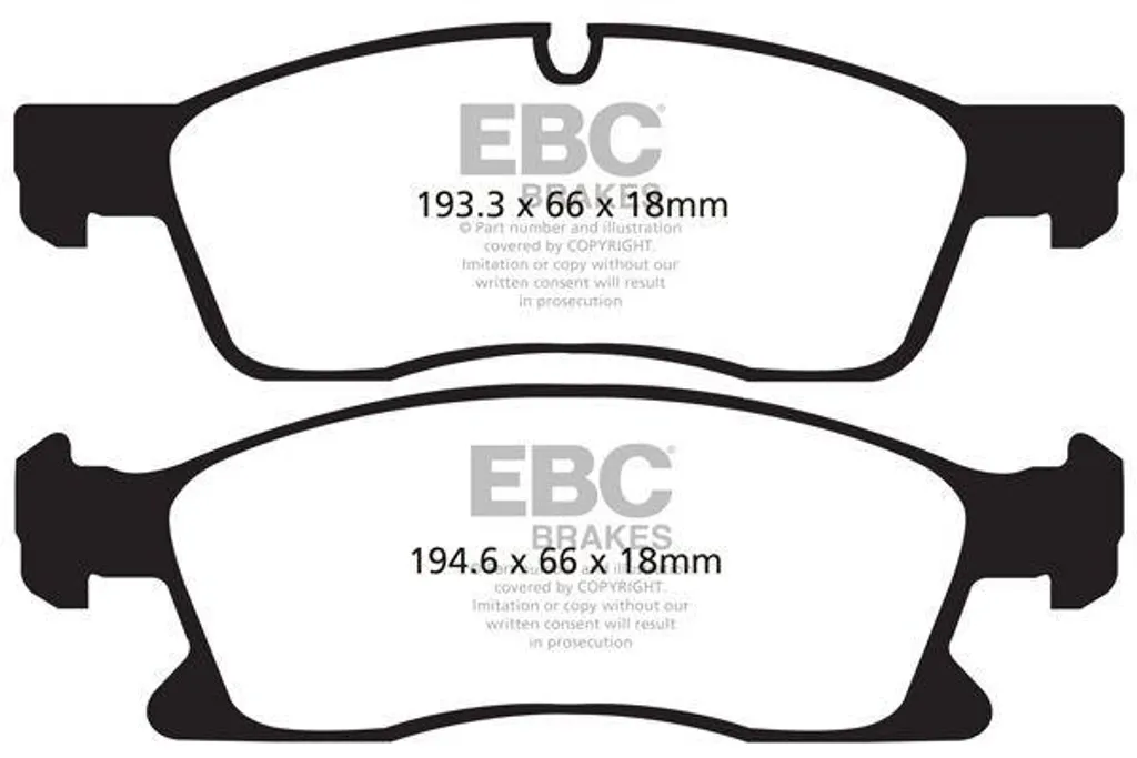 Plaquettes de frein avant EBC DP1871 haute performance pour Classe M W166
