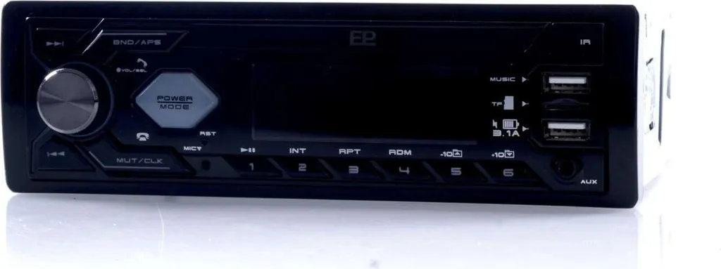 Autoradio Bluetooth USB SD Einparts avec éclairage LED rouge dynamique - 2