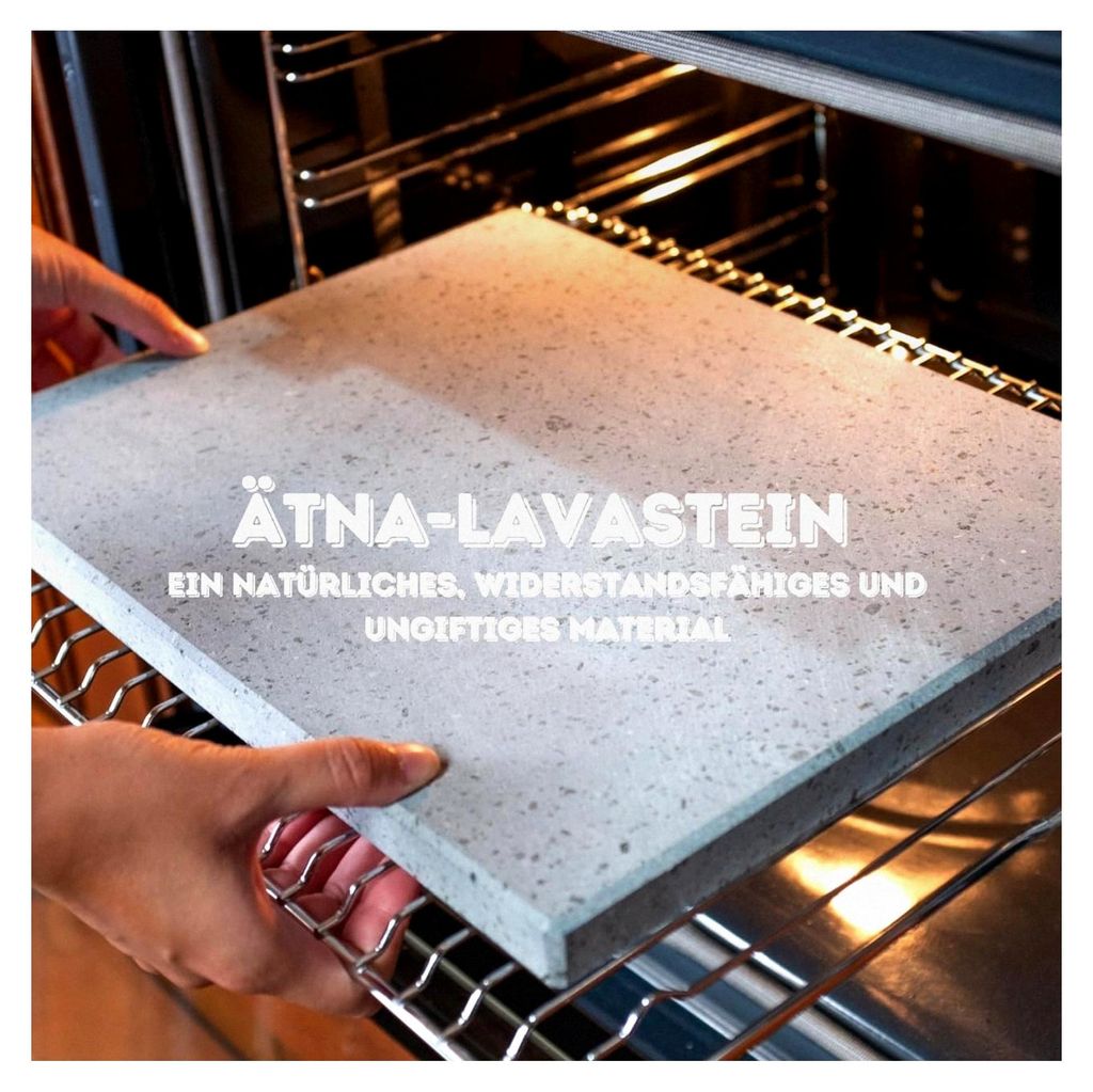 Ätna Lavastein für Pizza, Durchmesser 31,5 cm, Dicke 1 cm | Pizzastein für SPICE, G3 FERRARI, ARIETE 909, OPTIMA HAPPY HOUR für Brot, Pizza und...
