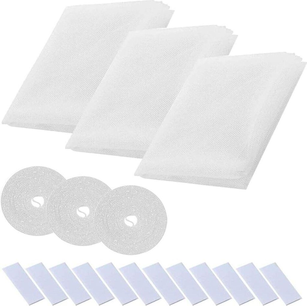 Fliegengitter Fenster 3 Stück – 150x200 cm Mückennetz, Produktbild 