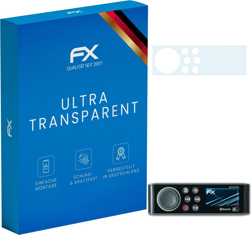 atFoliX FX-Clear 3x Schutzfolie kompatibel mit Garmin Fusion MS-RA70 Displayschutzfolie