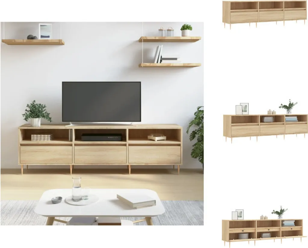 Mobile Porta TV Rovere Sonoma 150cm vidaXL | Design Minimalista Soggiorno