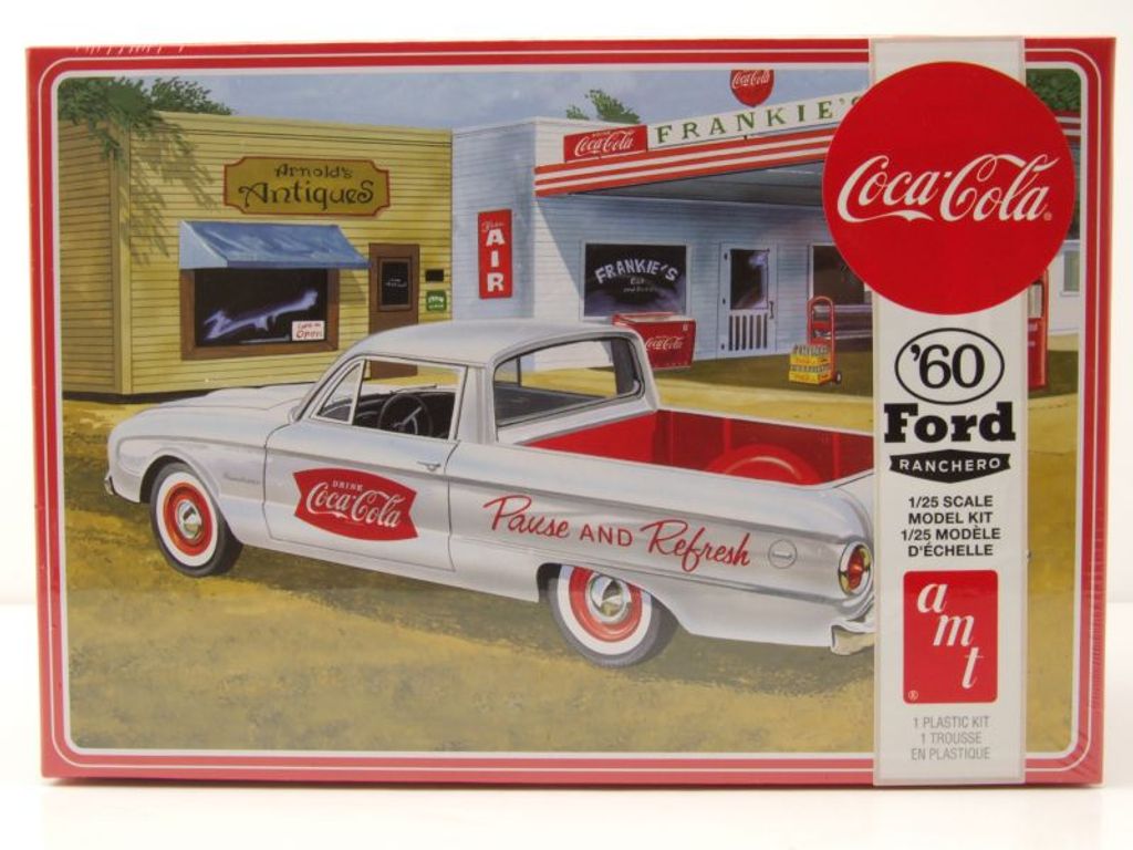 Ford Ranchero Pick Up 1960 Coca Cola Kunststoffbausatz Modellauto 1:25 AMT