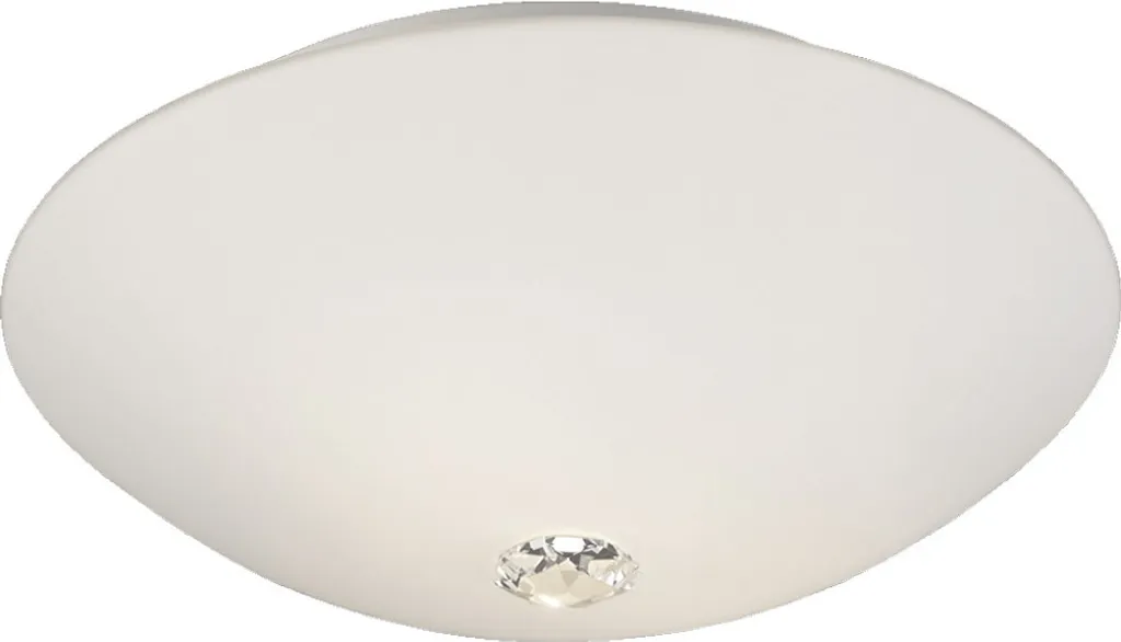 Plafonnier rond IP44 LOX Blanc Opale 3xE27 Dimmable - Ø 380mm étanche