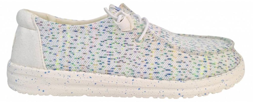 Hey Dude Wendy Stretch Speckle Slipper Weiß in Gr. 36