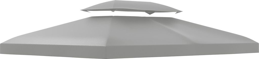 Ersatzdach für Metallpavillon 3x4m wasserabweisend Pavillondach mit Doppeldach, Ersatzbezug für Gartenpavillon Partyzelt Gartenzelt Polyester Hel...