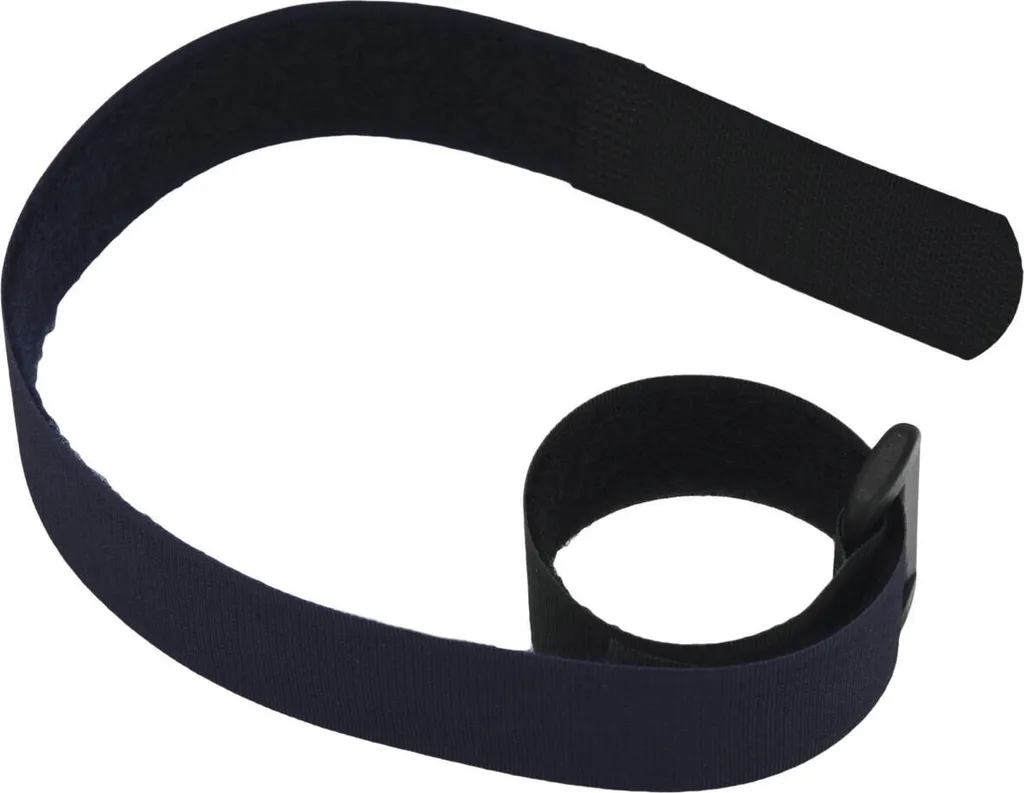 10 Fascette In Velcro 30 Cm X 25 Mm Nere Con Occhiello Per Cavi – Bie-Tec