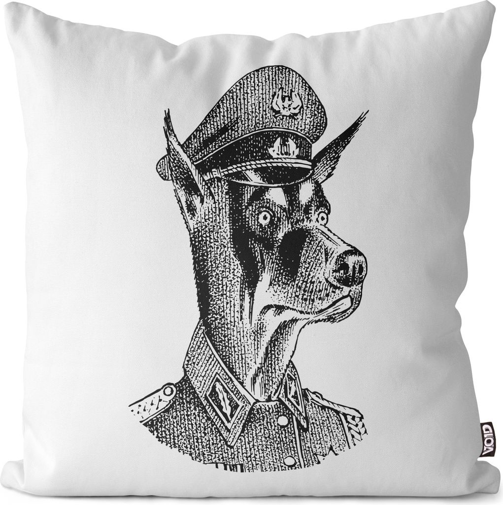 VOID Hund Wachhund Grafik Kissenbezug Kissenhülle Sofakissen Kissen Deko Outdoor-Kissen Dekokissen