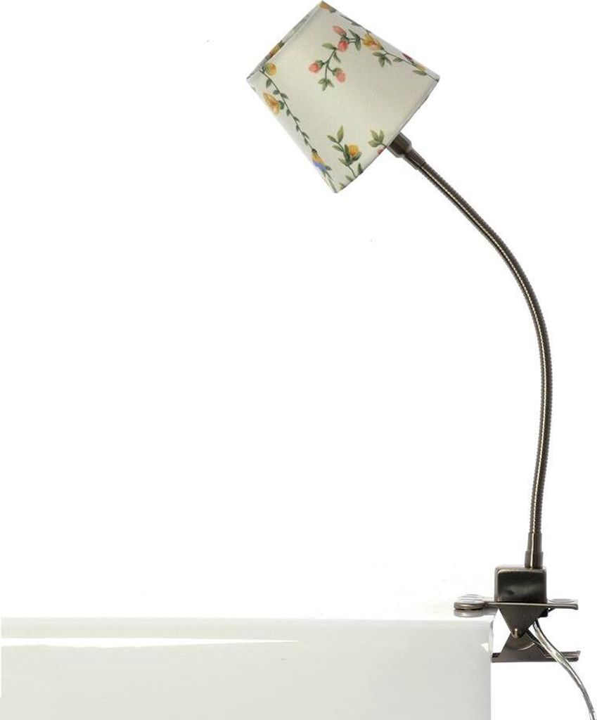 LED Klemmleuchte Klee nickel Schirm bunt Produktbild 