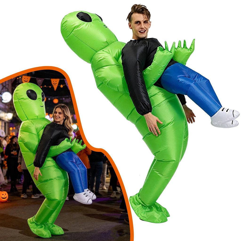 Alien Kostüm, Alien Kostüm Aufblasbar, Halloween Kostüm, Produktbild 