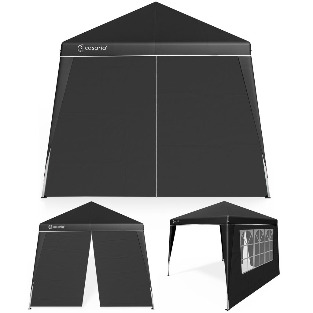 CASARIA Pavillon Pop-Up 3x3m inkl. 2x Seitenteile Farbauswahl UV-Schutz 50+ inkl. Tasche wasserdicht faltbar Faltpavillon Zelt Festival Capri Sch...