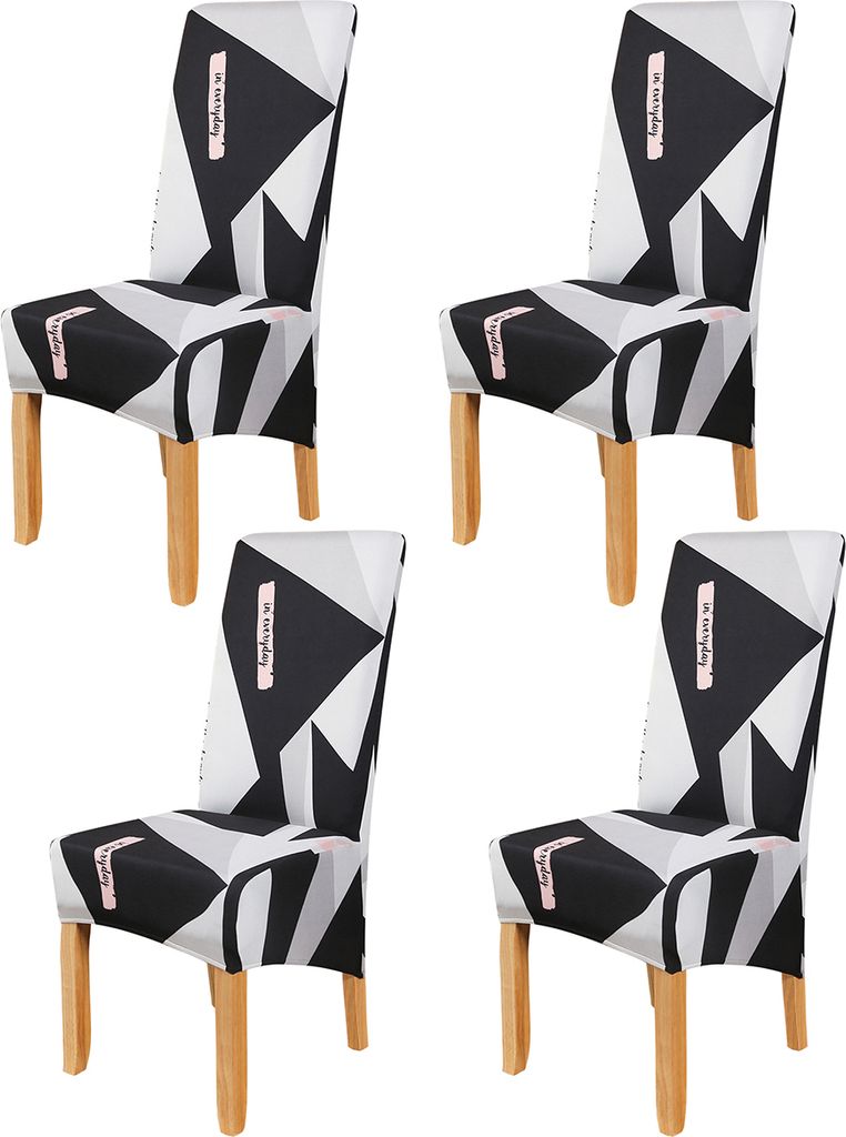Stuhlhussen 4 Stück Elastische Moderne Universal Stretch Beschützer Stuhlhussen Abnehmbare Stuhlabdeckung für Stuhl Esszimmer Hochzeit Partys Ba...