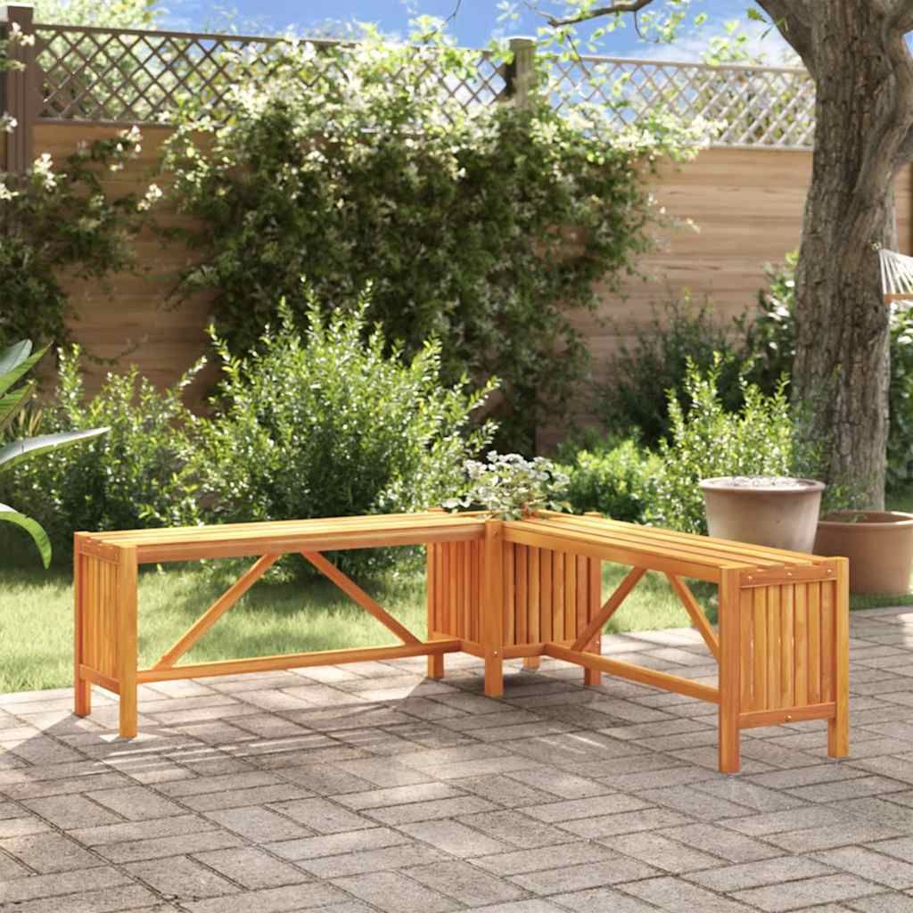 vidaXL Garten-Eckbank mit Pflanzkübel 117×117×40 cm Produktbild 