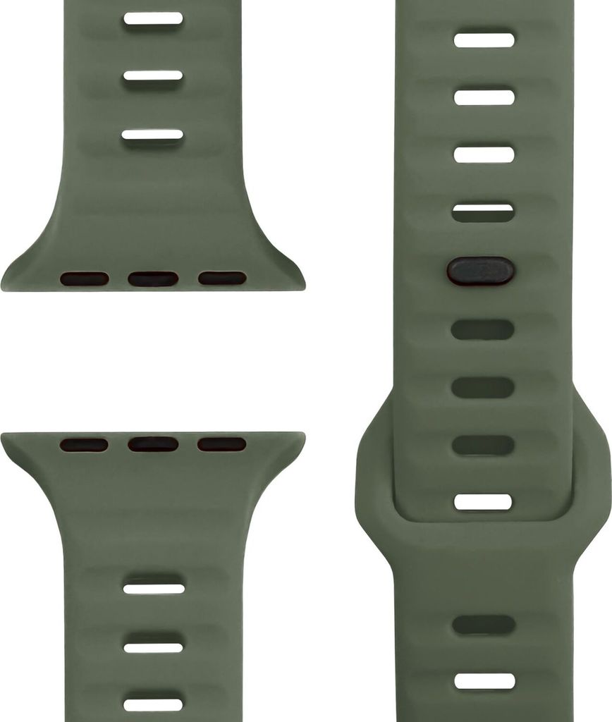Motion Armband für Apple Watch Ultra/SE/10/9/8/7/6/5/4/3/2/1, Soft Silikon Sportarmband, 42/44/45/46/49mm - Moosgrün