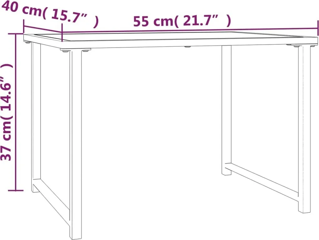 Table basse d'extérieur anthracite en métal 55 cm pour terrasse
