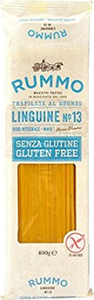A package of Rummo Linguine No. 13 gluten-free pasta.