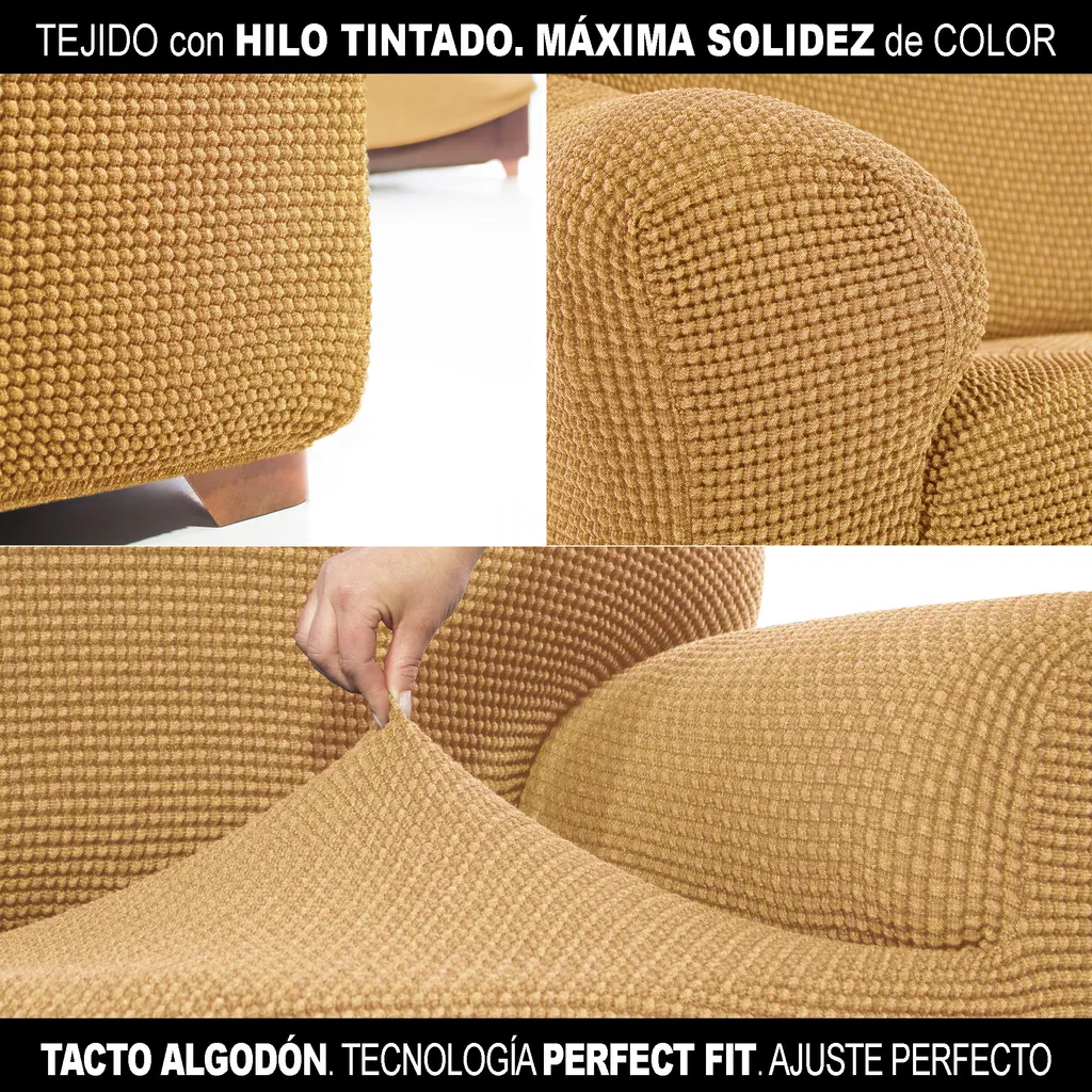 Copridivano 3 Posti Giallo SOFASKINS Super Stretch - Offerta Online - 4